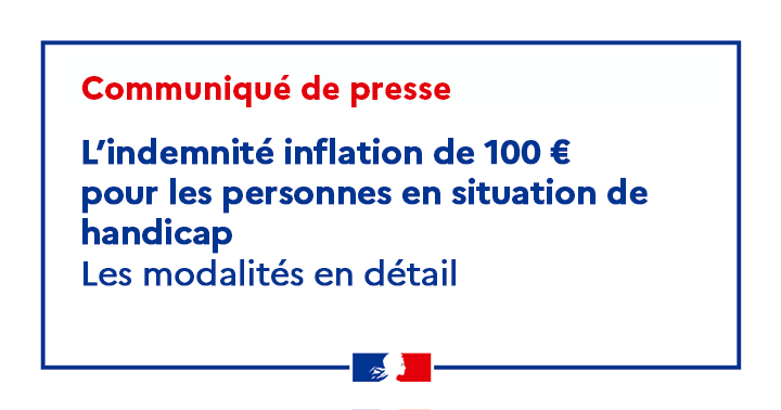 L'indemnité inflation de 100 euros pour les personnes en situation de handicap