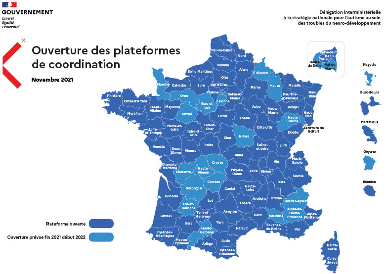 Carte des plateformes de coordination PCO