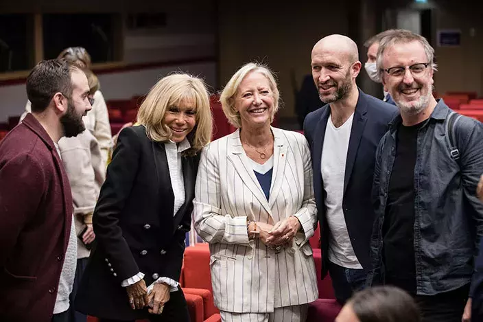 Brigitte Macron et Sophie Cluzel au lancement campagne © Ministères sociaux DICOM Tristan Reynaud Sipa